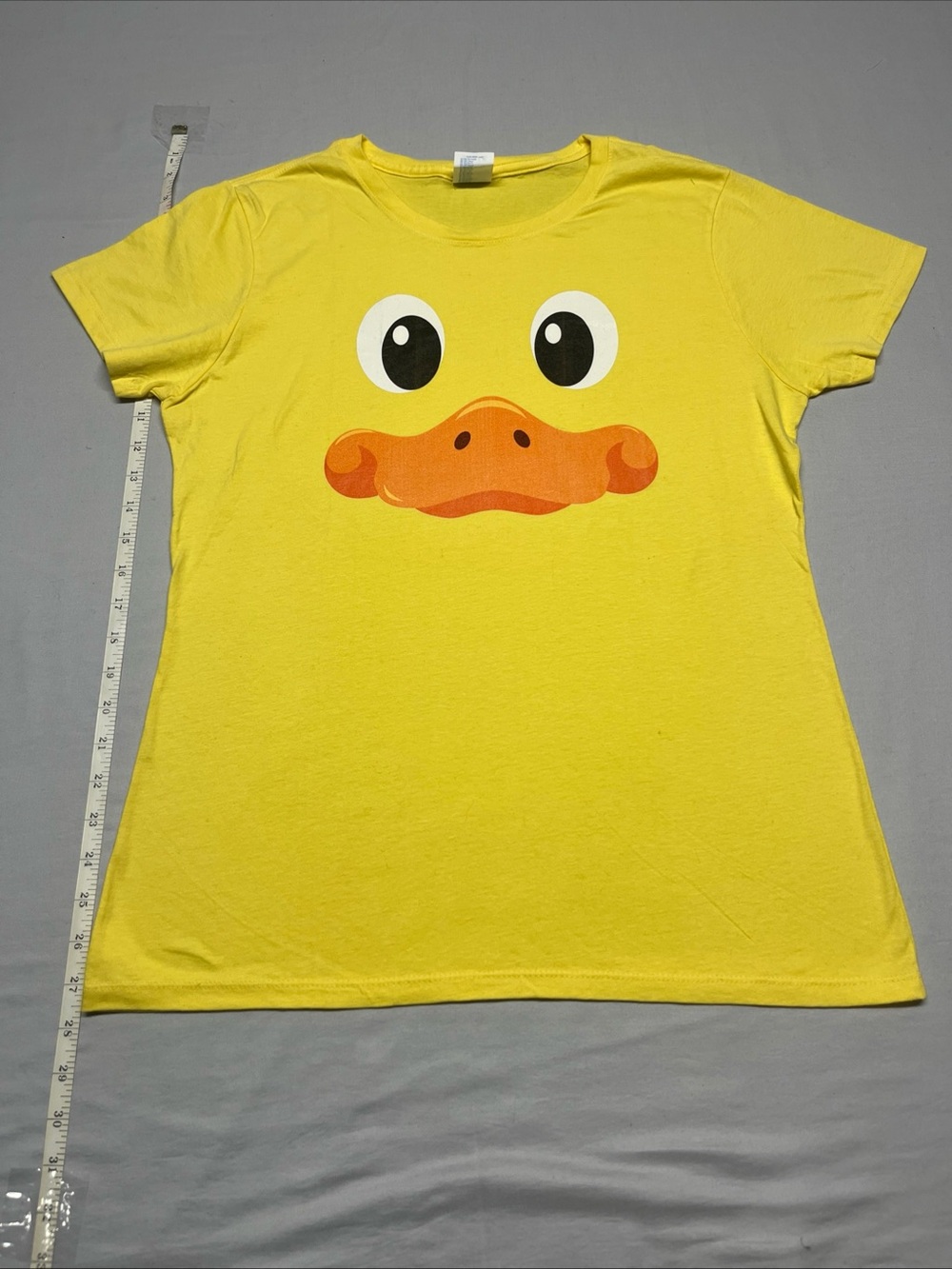 Port and Company Yellow Tee with Duck Face Graphic